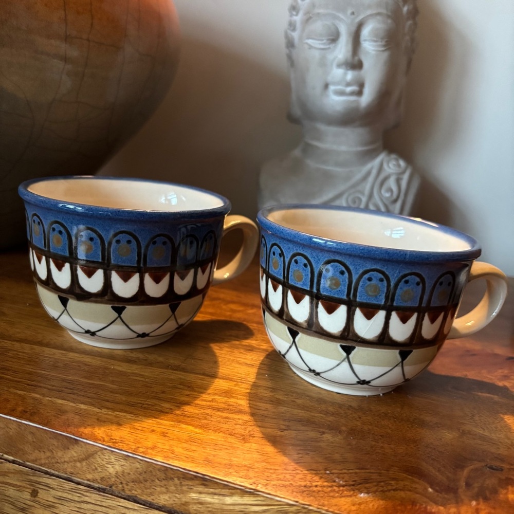 Polish Pottery Cup Set Unikat Signed